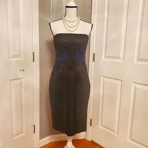 Badgley Mischka Collection Strapless Midi Dress 8